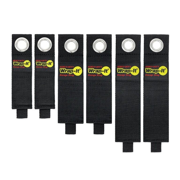 Wrap-It Heavy-Duty Storage Straps Assorted Sizes, 6-Pk