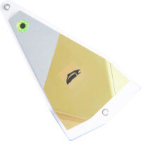 Yakima Bait Big Al’s Medium Mirror Silver & Mirror Gold Fish Flash, 8-In