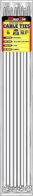 36.5-In Extra Heavy Duty Cable Ties in Natural Nylon, 10-Ct