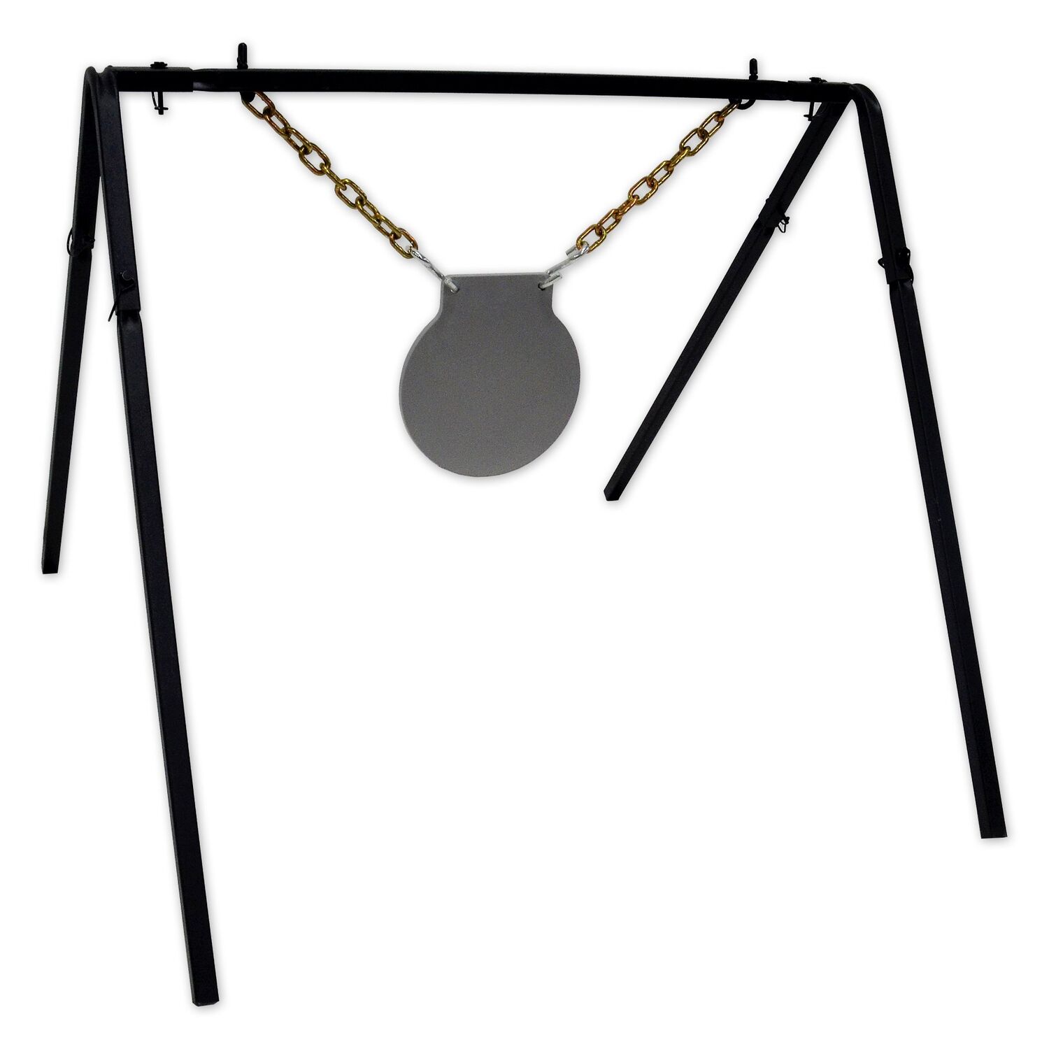 10-In AR-500 Steel Rifle Gong Target with Stand