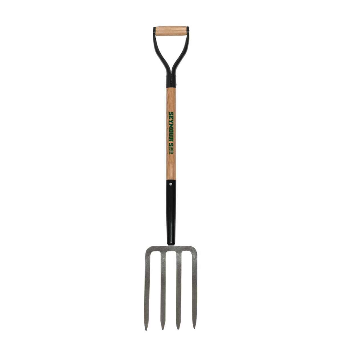 4 Tine D-Grip Spading Fork with 31-In Hardwood Handle