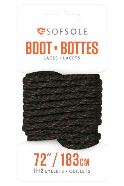 Waxed Boot Laces in Black & Tan, 72-In