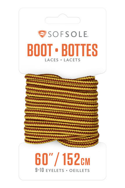 Waxed Boot Laces in Black & Tan, 60-In