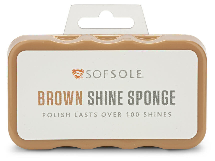 Brown Shine Leather Sponge