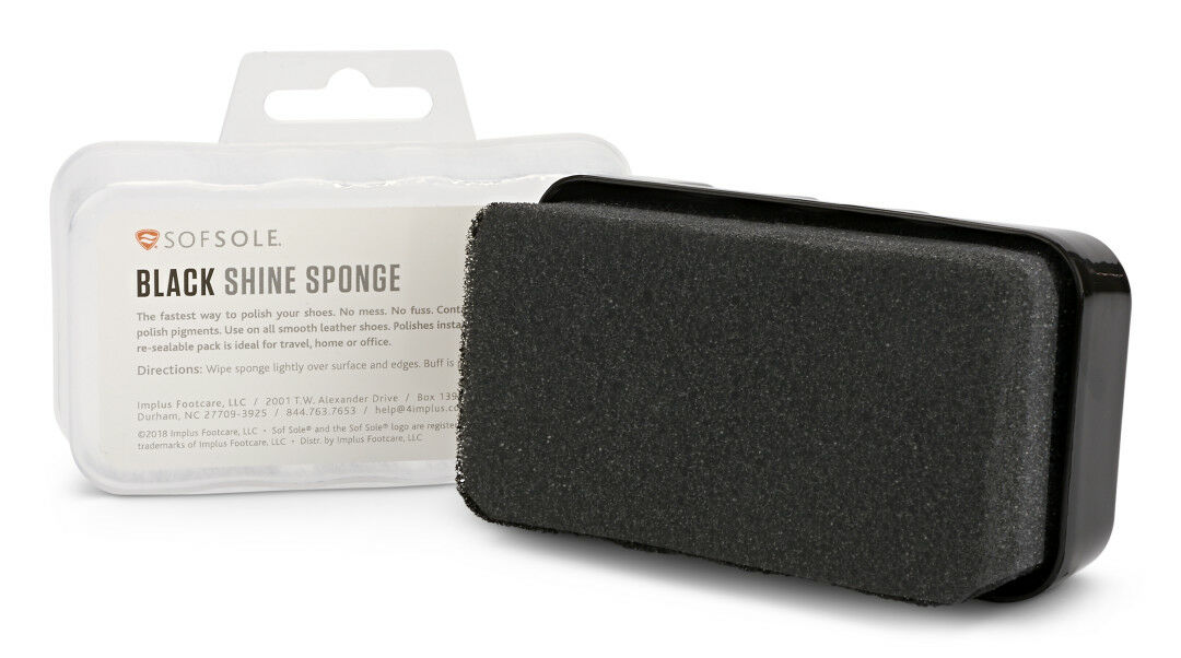 Black Shine Leather Sponge