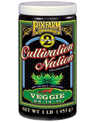 Fox Farm Cultivation Nation Veggie Dry Soluble Fertilizer, 1-Lb Container