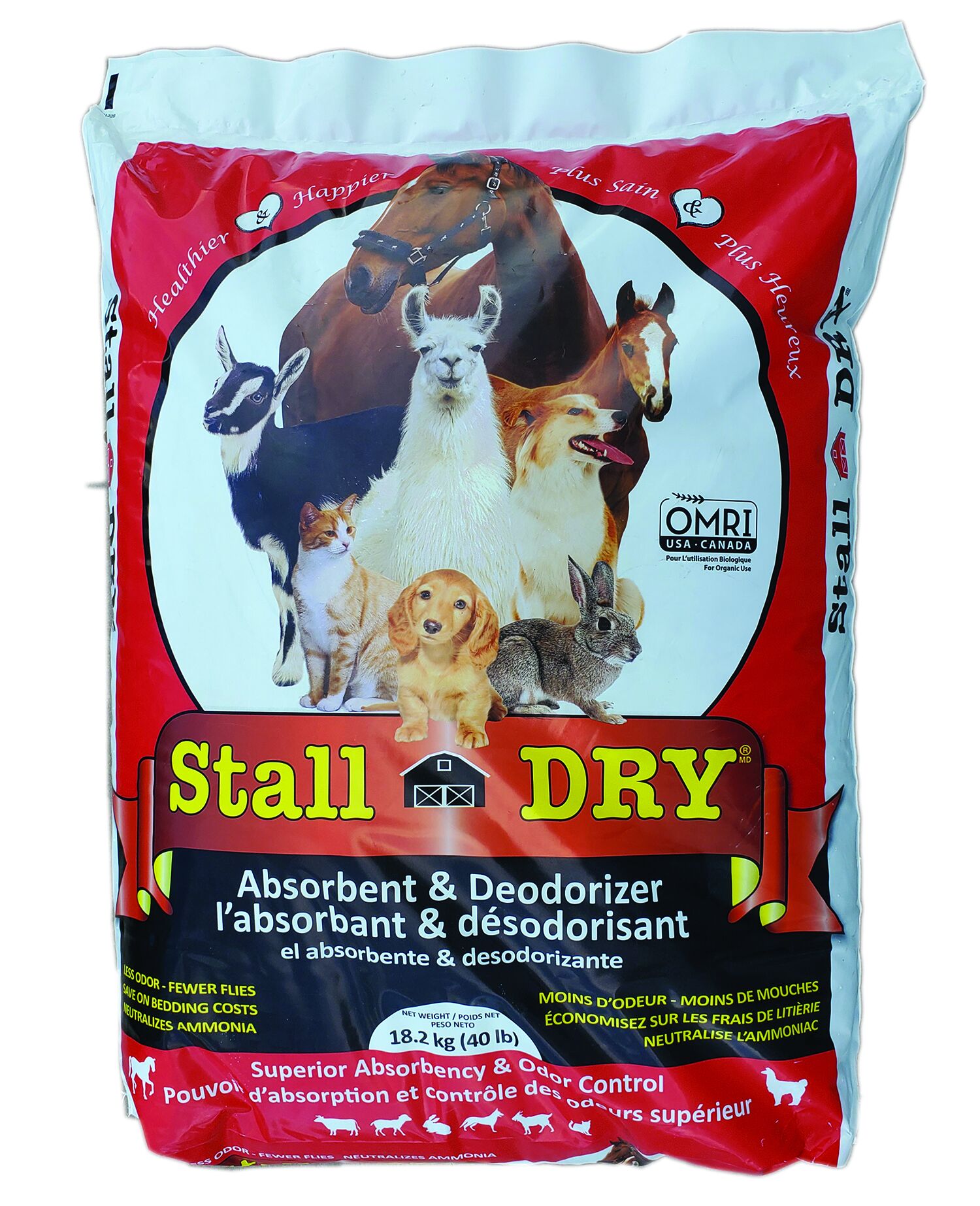 Stall Dry Absorbent & Deodorizer, 40-Lb