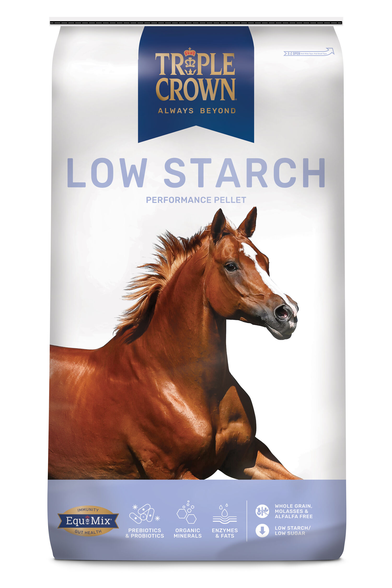 Triple Crown Low Starch Equine Feed, 50-Lb Bag