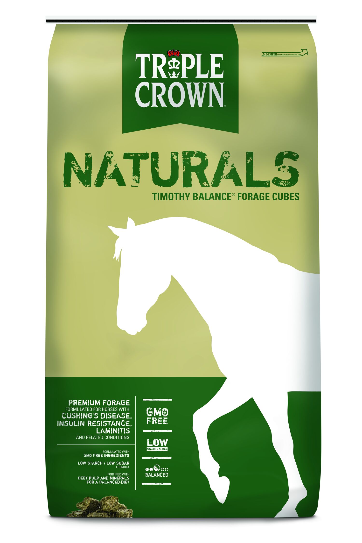 Triple Crown Timothy Balance Cubes Equine Feed, 50-Lb Bag 