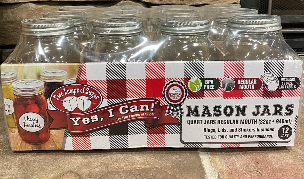 Mason Jars Regular Mouth 32-Oz, 12-Pk