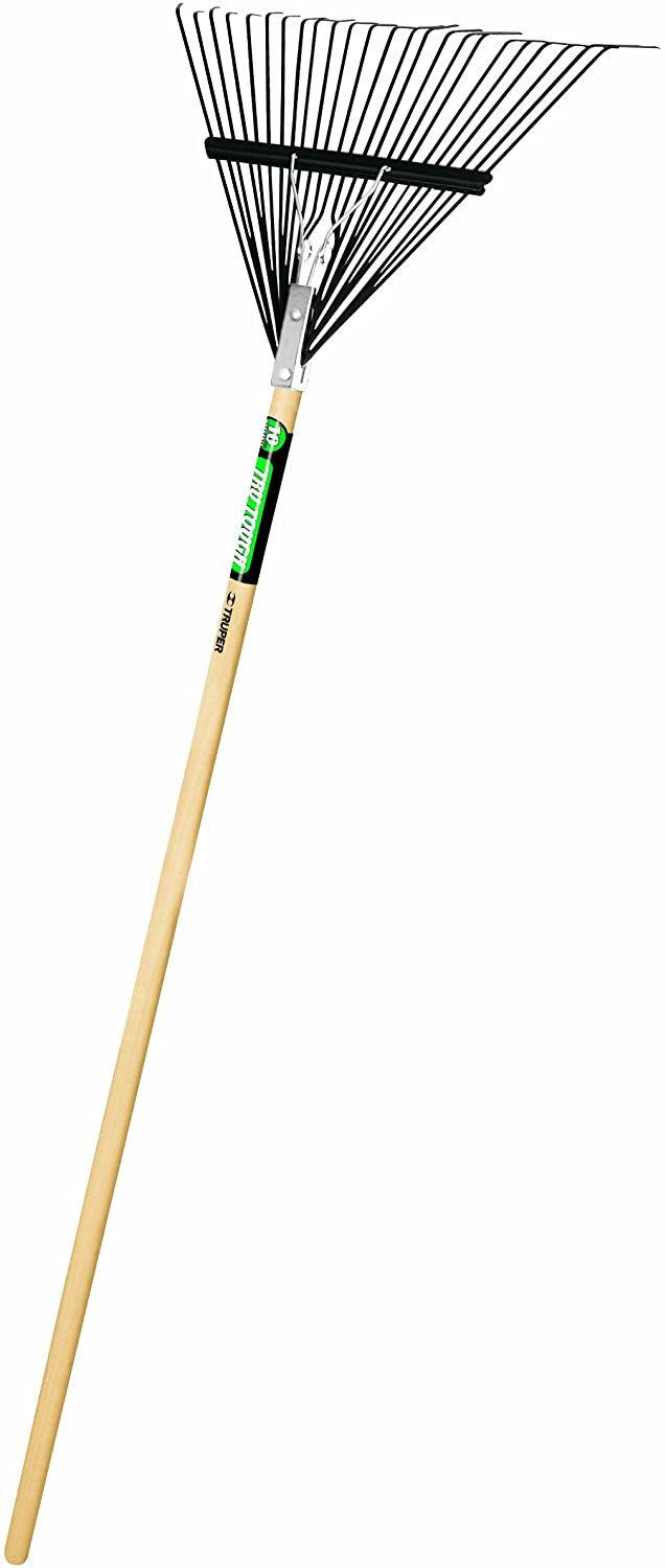 Truper Tru Tough 24-In Steel Leaf Rake with Wood Handle