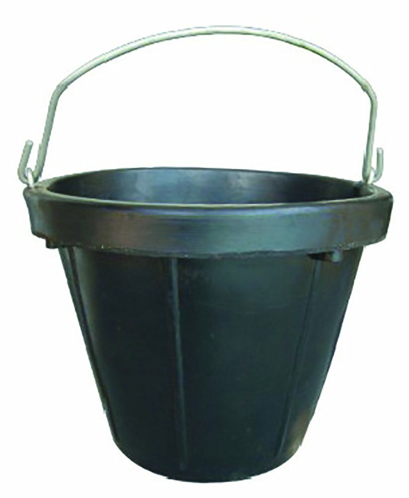 Rubber Round Bucket, 10-Qt