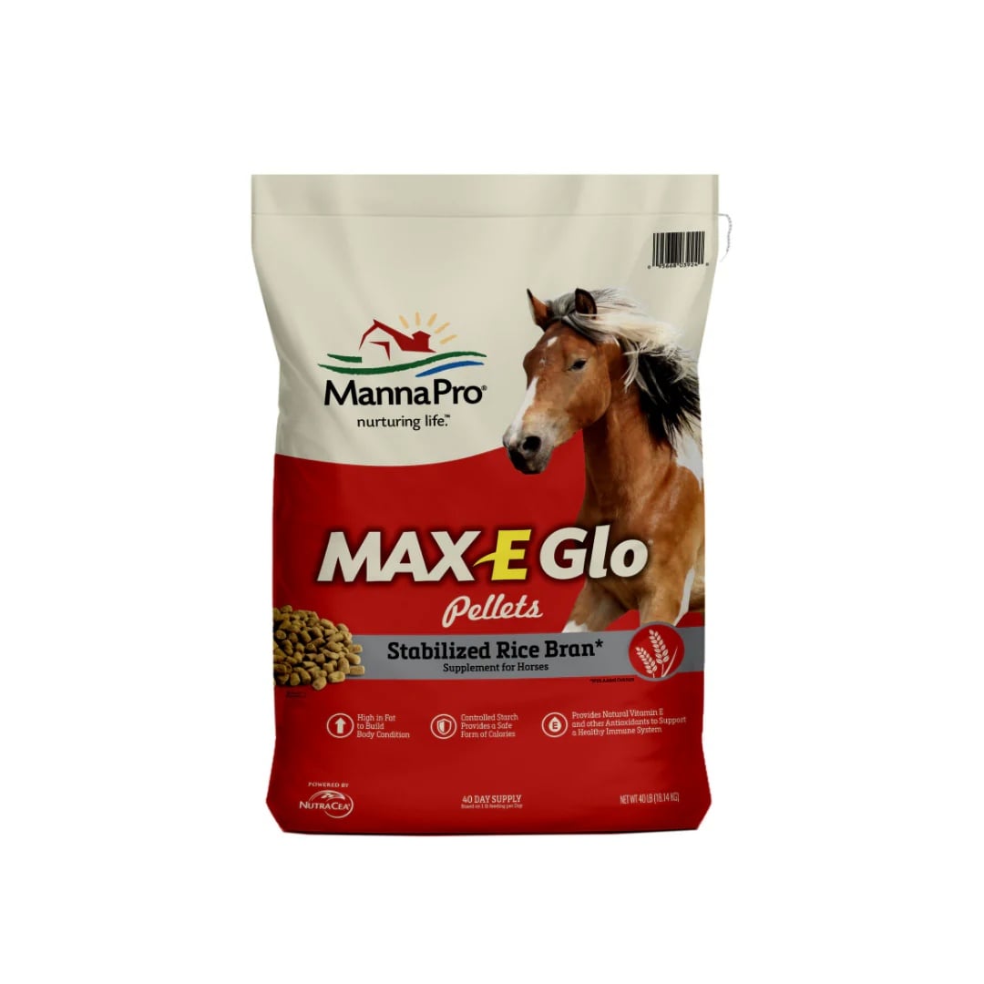 Manna Pro Max-E-Glo Stabilized Rice Bran Pellets, 40-Lb
